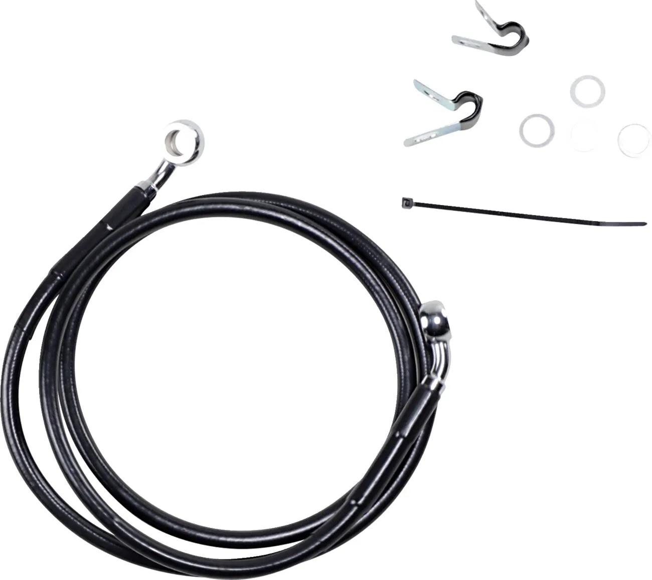 Drag Specialties Extended Brake Line Kit 49.75" Black