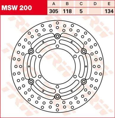 Trw Round Floating Brake Rotor For Motorcycles