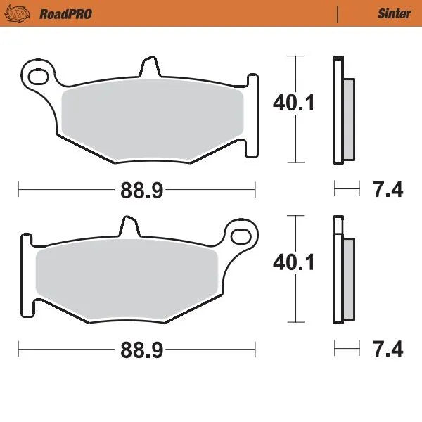 Moto-master Roadpro Sinter Brake Pad Rear