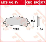 Trw Scr Series Sintered Race Brake Pads