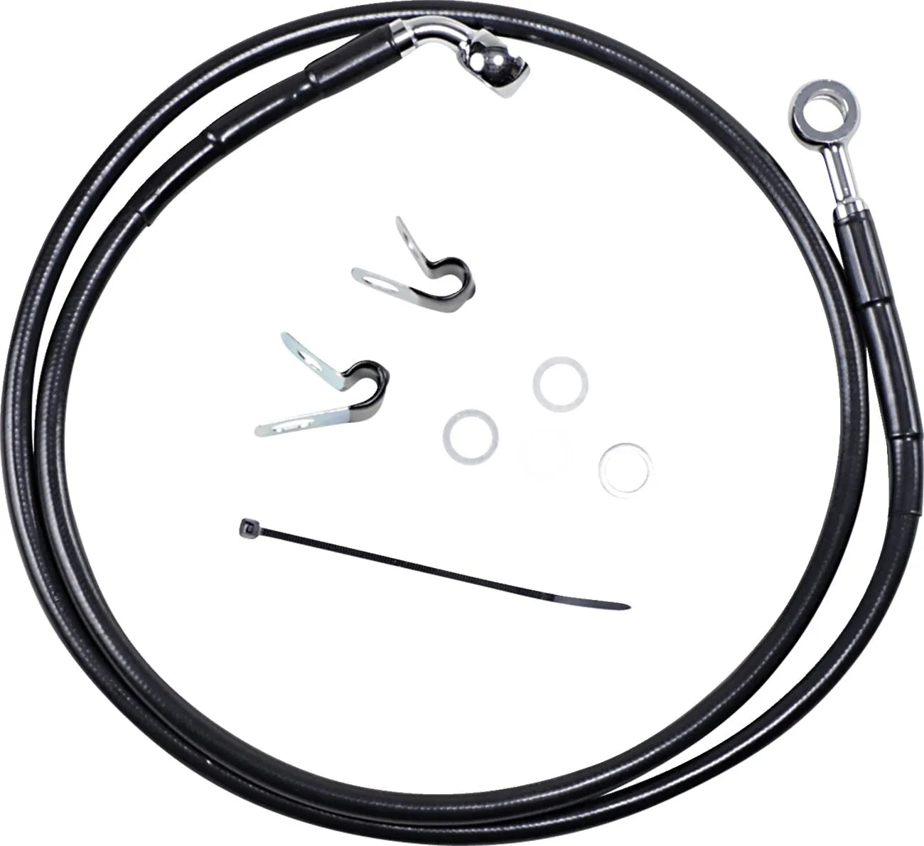 Drag Specialties Extended Brake Line Kit - Black Vinyl