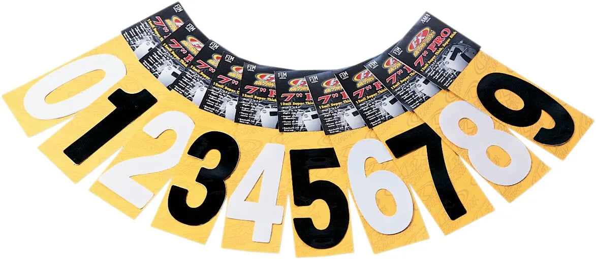 Factory Effex Pro Numbers Plate Graphic - White