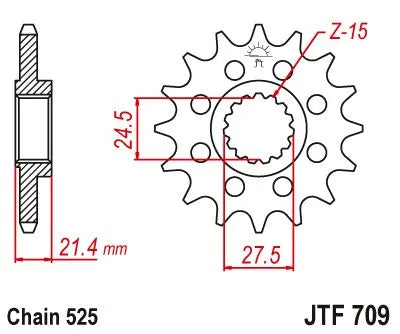 Jt Sprockets Forhjul 525 16t