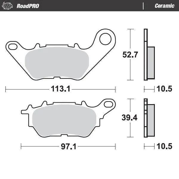 Moto-master Ceramic Brake Pads For Sport/touring Motorcycles