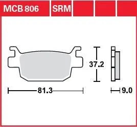Trw Srm Series Sintered Scooter Brake Pads