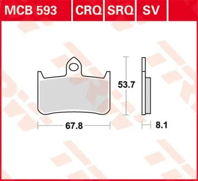 Trw Sv Series Sintered Brake Pads (Front)