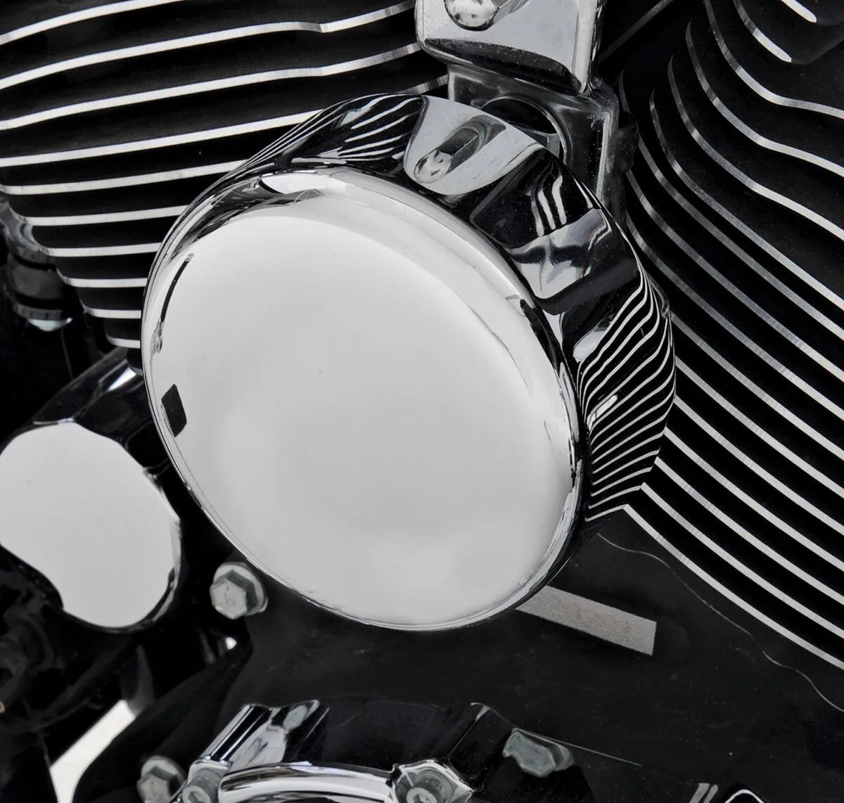 Drag Specialties Hornbeskytter - Kromstål, 4-5/8"