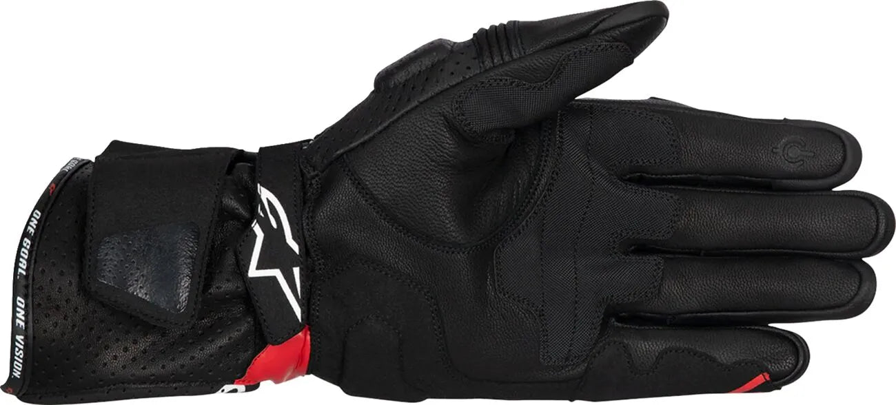 Alpinestars Sp-3 Leather Motorcycle Gloves - Black/White/Bright Red