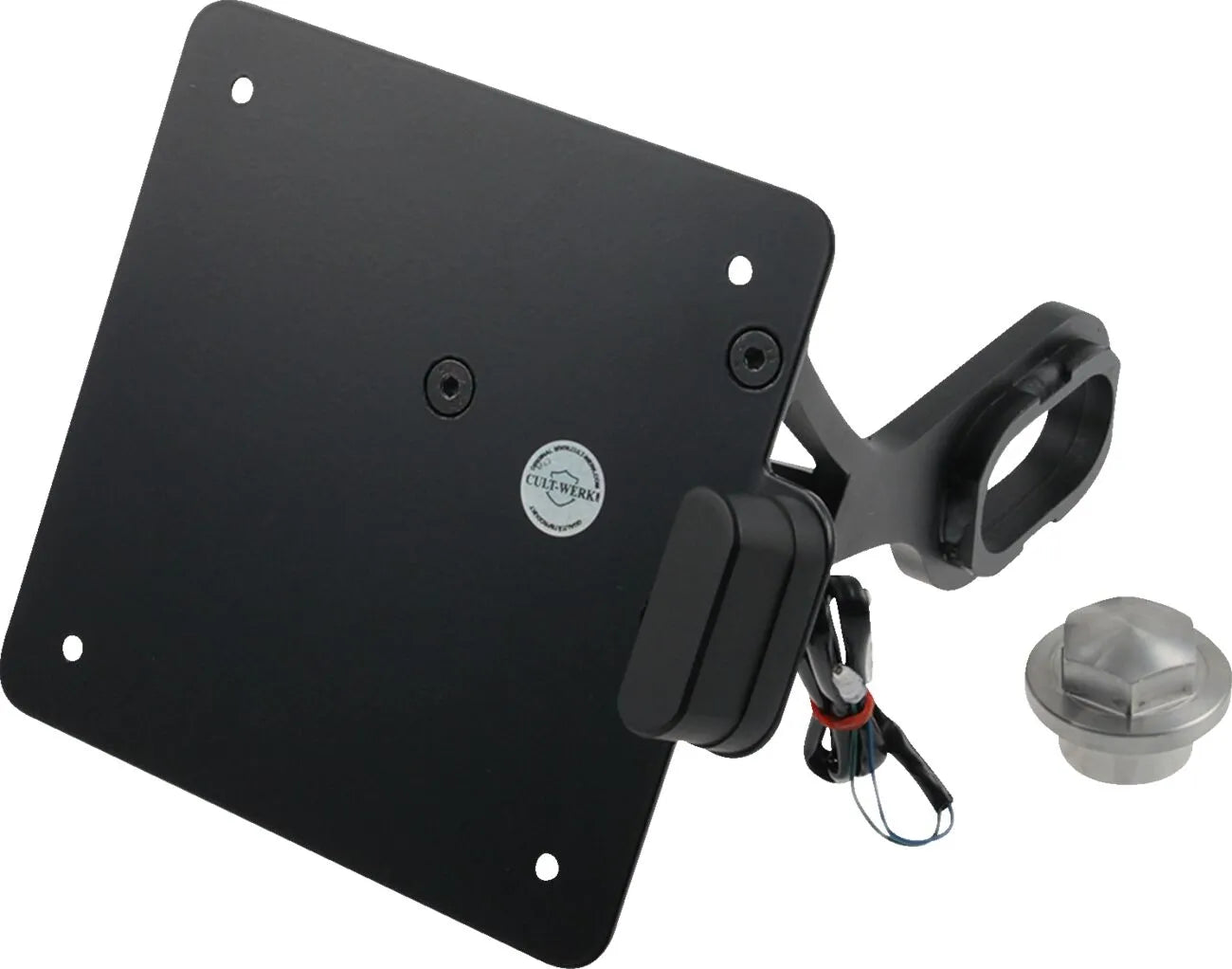 Cult Werk License Plate Holder - Black Steel