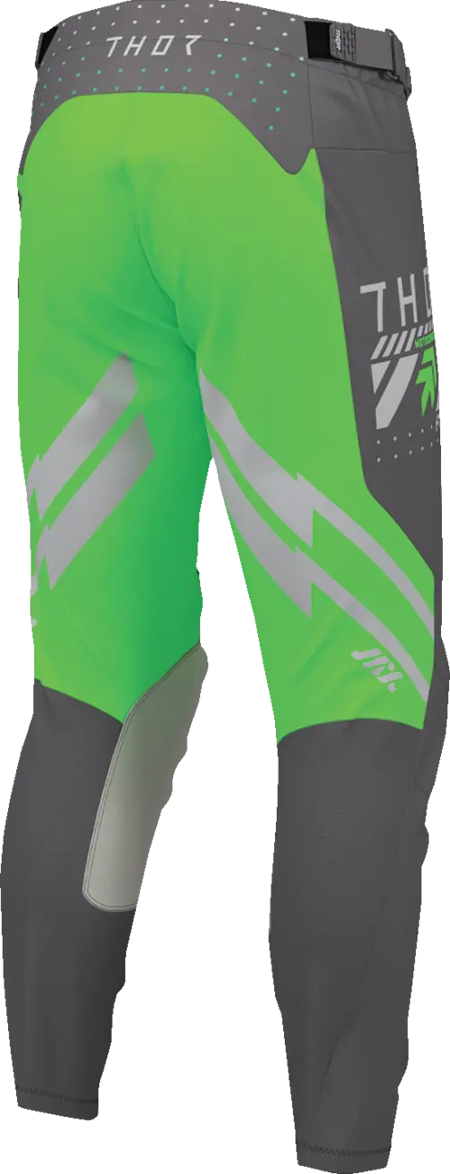 Thor Launchmode Futura Pants - Light Gray/Fluorescent Green/Charcoal Gray