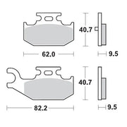 Moto-master Racing Sintered Metal Brake Pads For Atv
