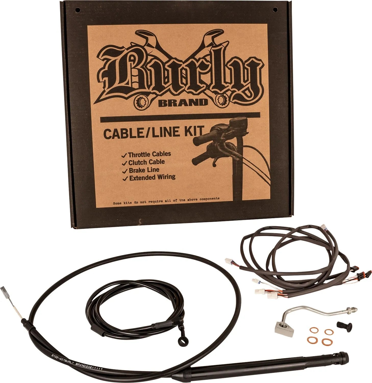 Burly Brand Touring Model Control Kit For 2" Risers