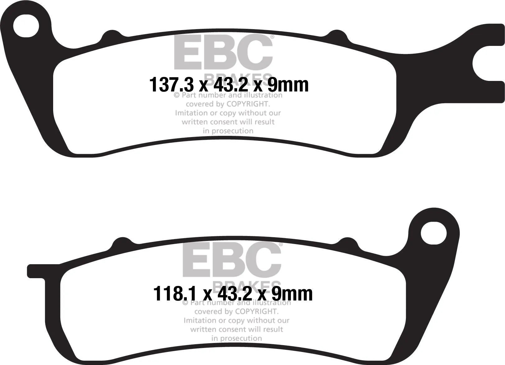 Ebc Fa Series Organic Brake Pads