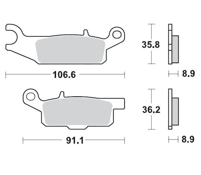 Moto-master Nitro Atv Brake Pads Sintered Metal