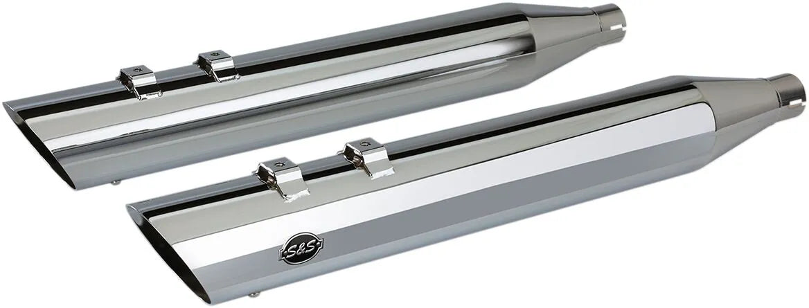 S&s Cycle Slash Cut Slip-on Mufflers - Chrome