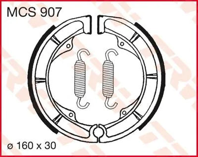 Trw Mcs907 Organic Brake Shoes Set (160mm)