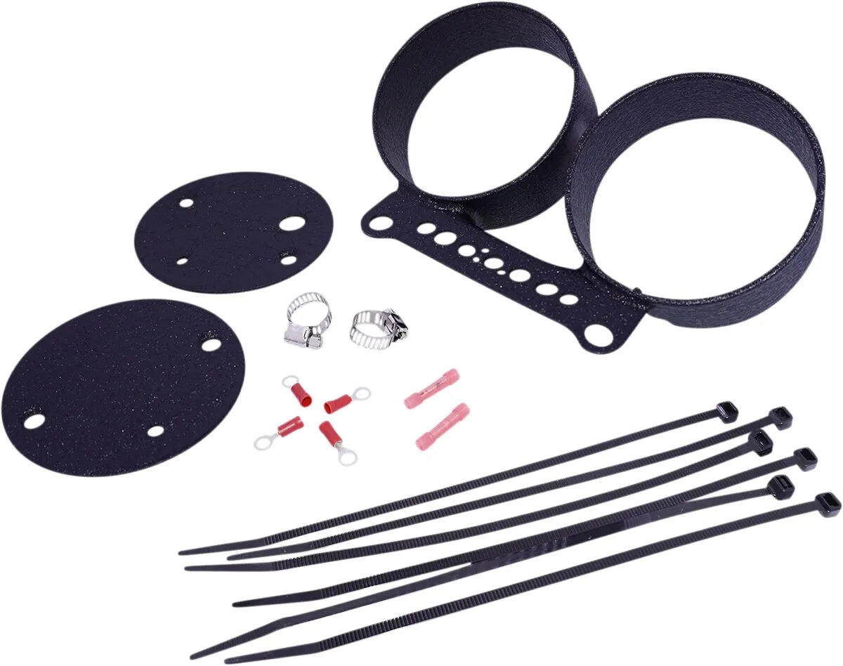 Drag Specialties Målerbeslag - Wrinkle Black