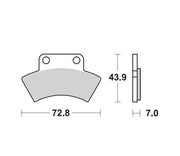 Moto-master Nitro Atv Brake Pads - Sintered Metal
