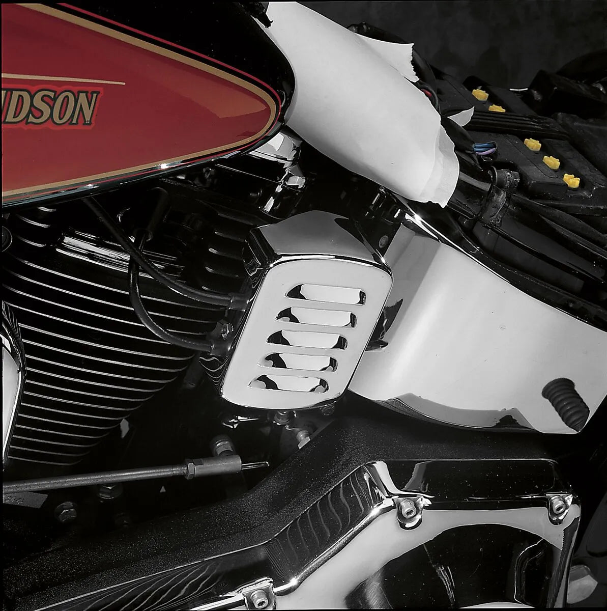 Drag Specialties Lamelle Coil Cover - Krom