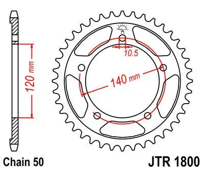 Jt Sprockets Stål Baghjul 530-47t