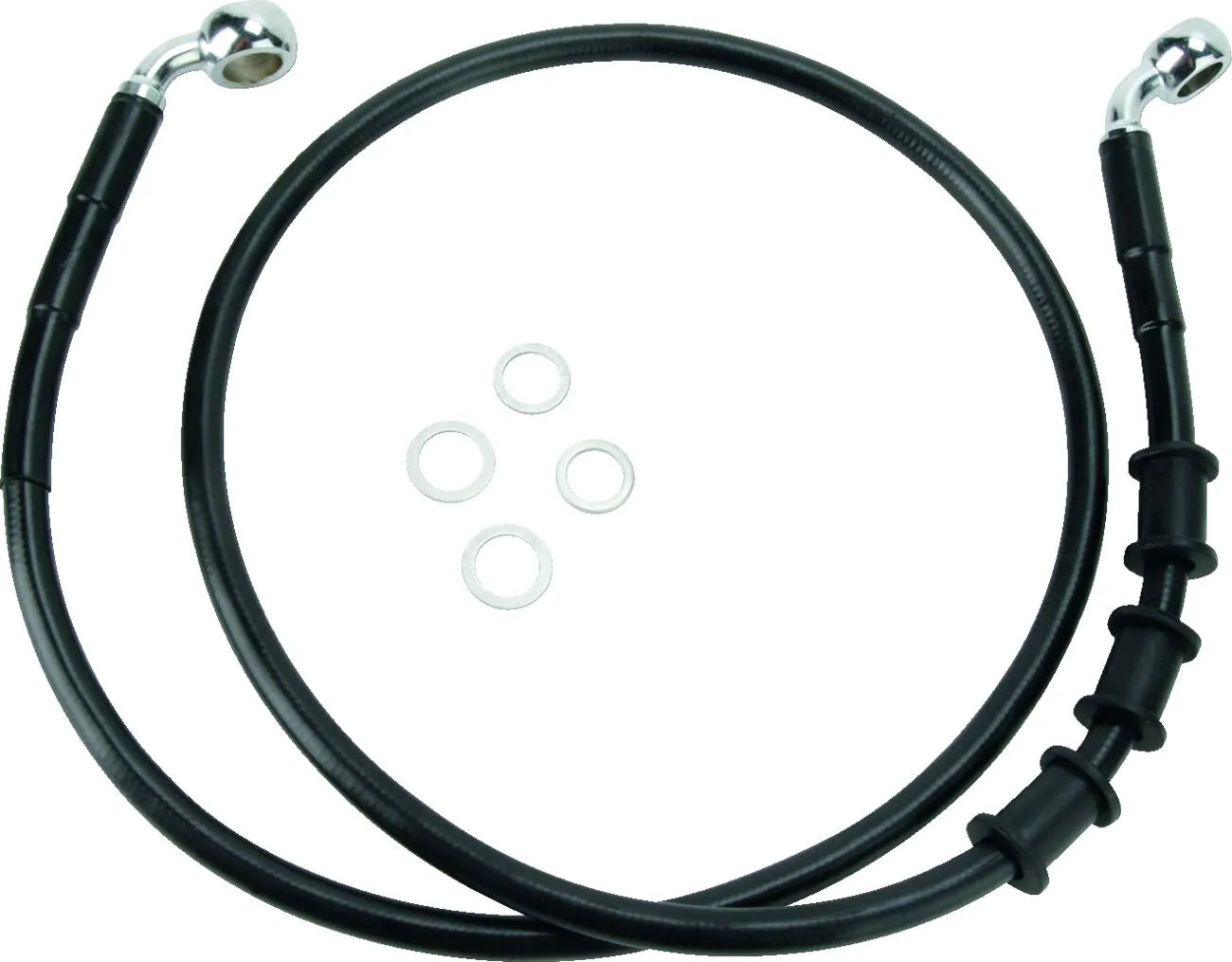 Drag Specialties Extended Brake Line Kit - Black Vinyl