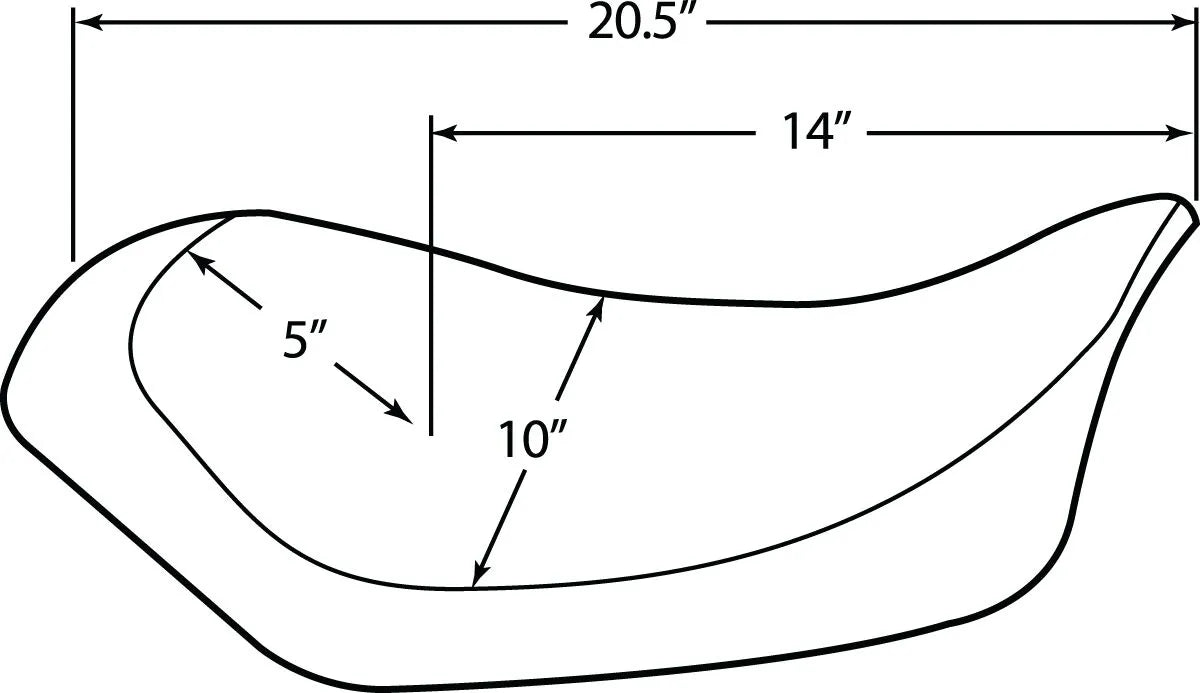 Drag Specialties Low Solo Sæde - Sort