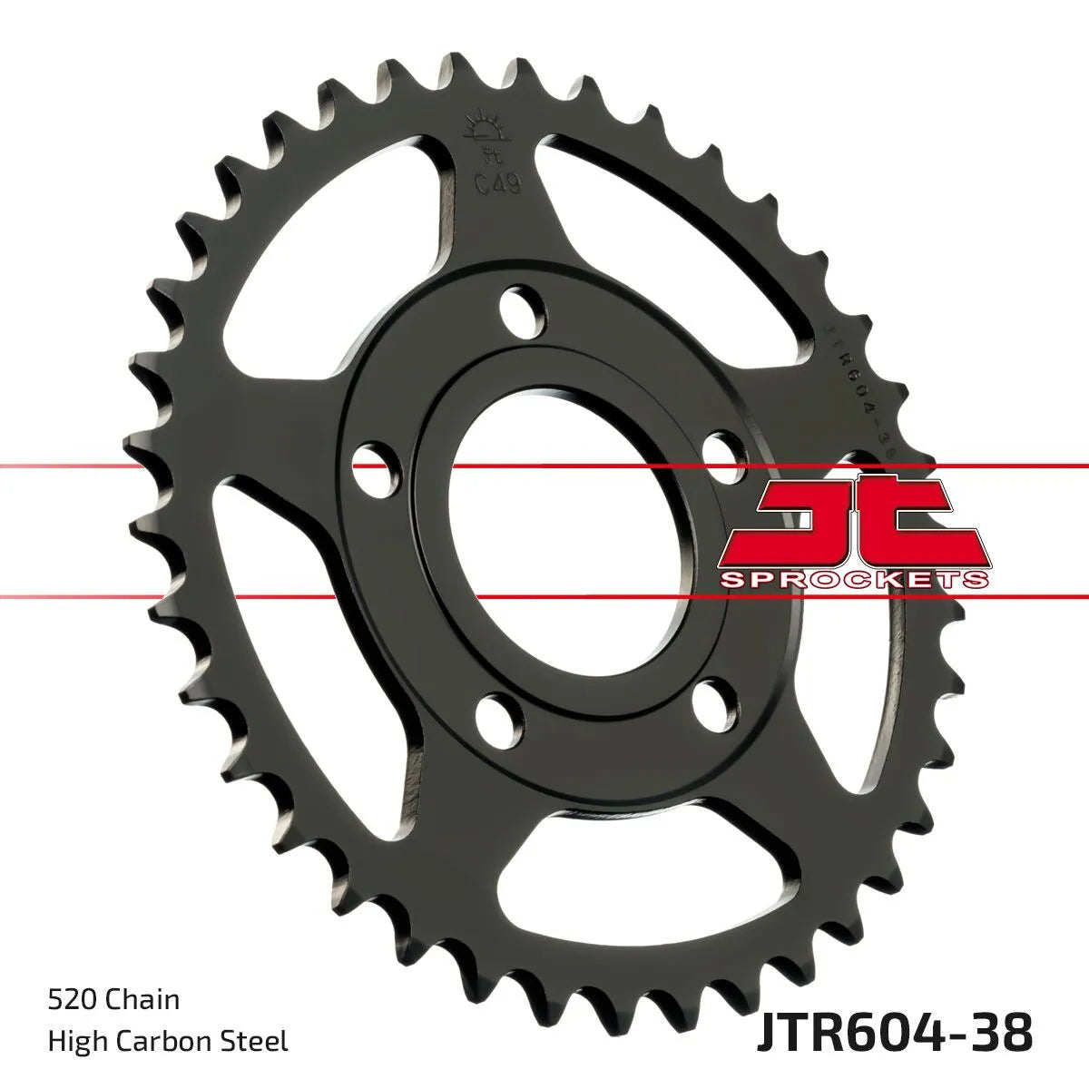 Jt Sprockets Stål Baghjul - 520, 38t