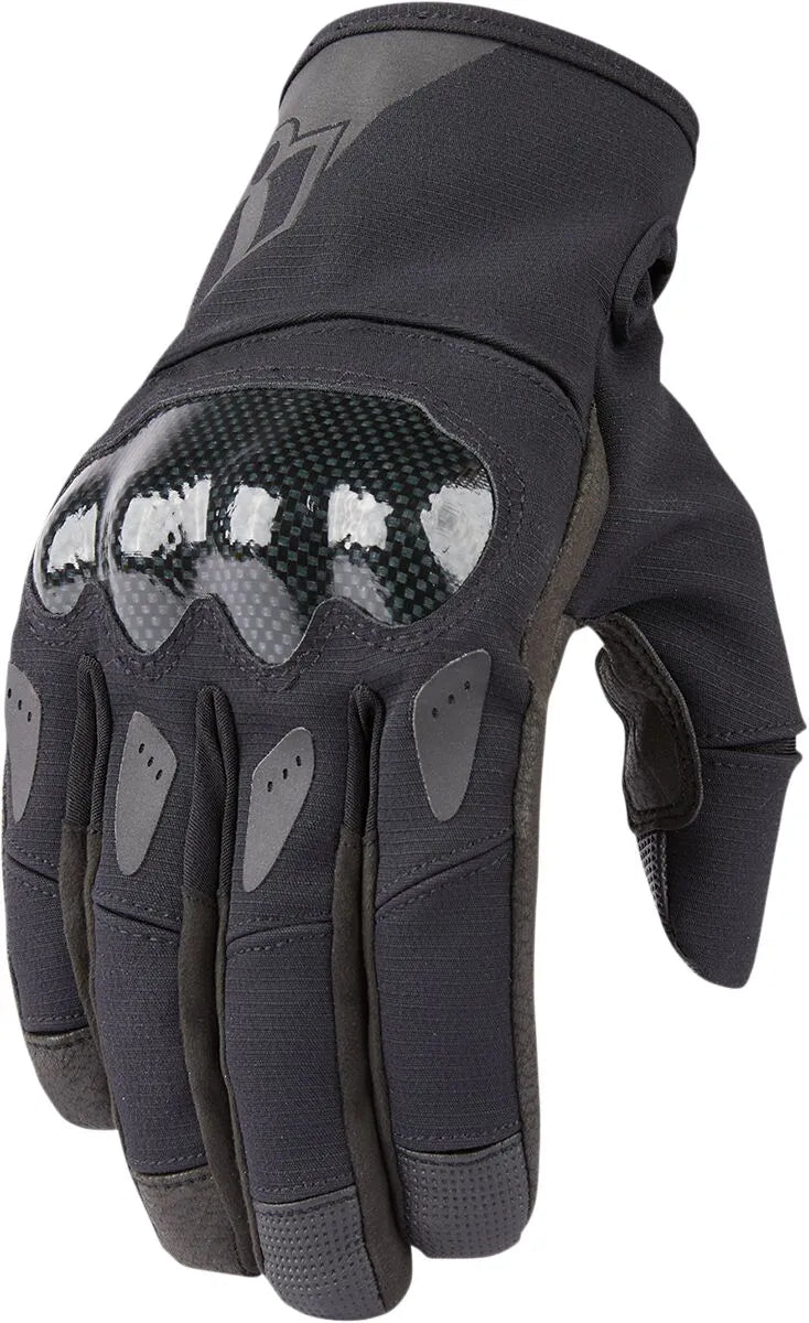 Icon Stormhawk™ Waterproof Motorcycle Gloves - Black/Gray