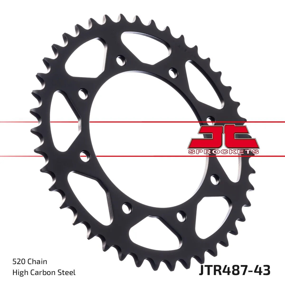 JT Sprockets Baghjul - Sort Zinkfinish
