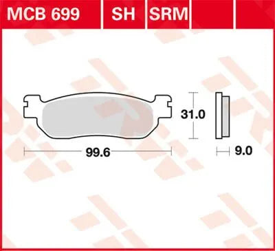 Trw Srm Series Sintered Scooter Brake Pads