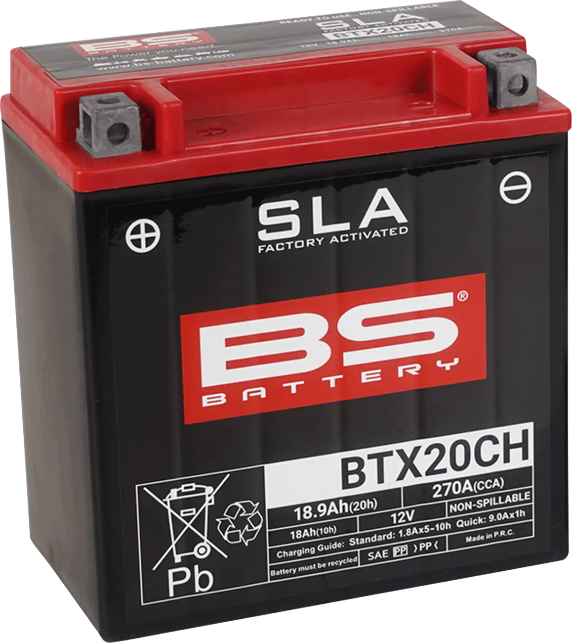 Bs Batteri Agm 12v 18ah Fabriksaktiveret Batteri