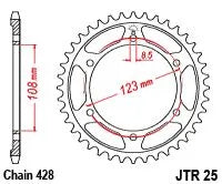 Jt Sprockets Stål Baghjul 60t