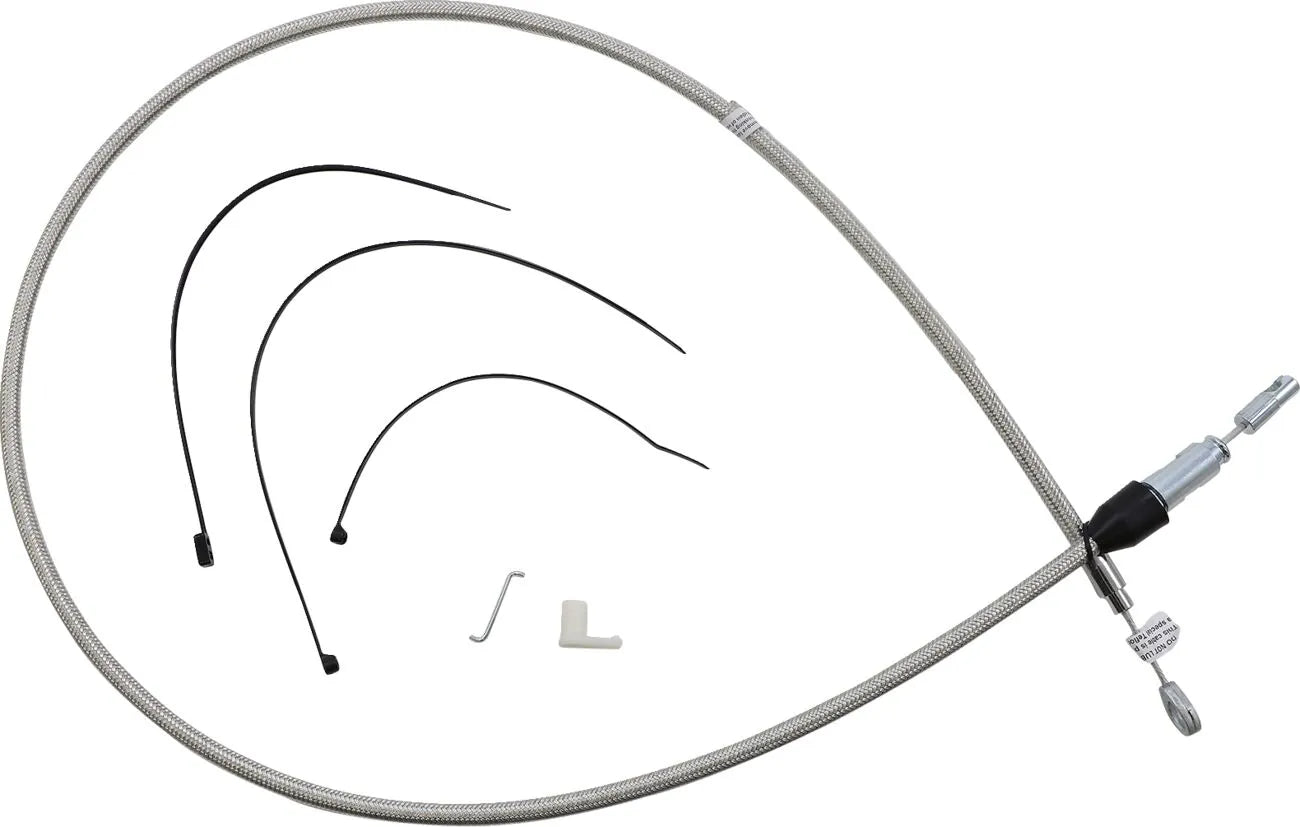 Magnum Shielding Quick Connect Clutch Cable - Polished Stainless