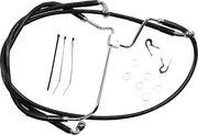 Drag Specialties Extended Black Vinyl Brake Line Kit