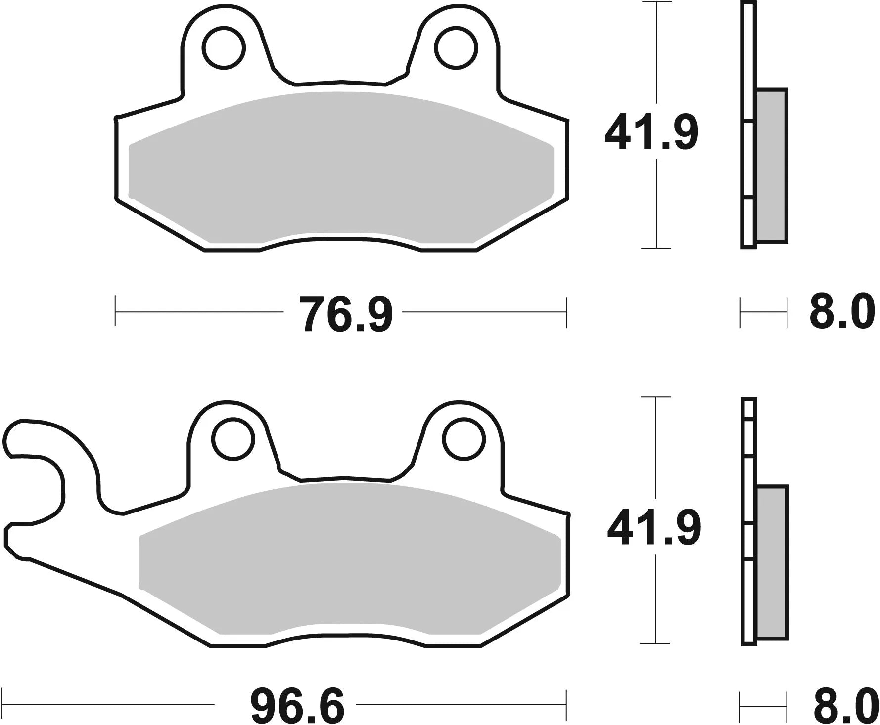 Sbs Ct Scooter Carbon Tech Organic Brake Pads