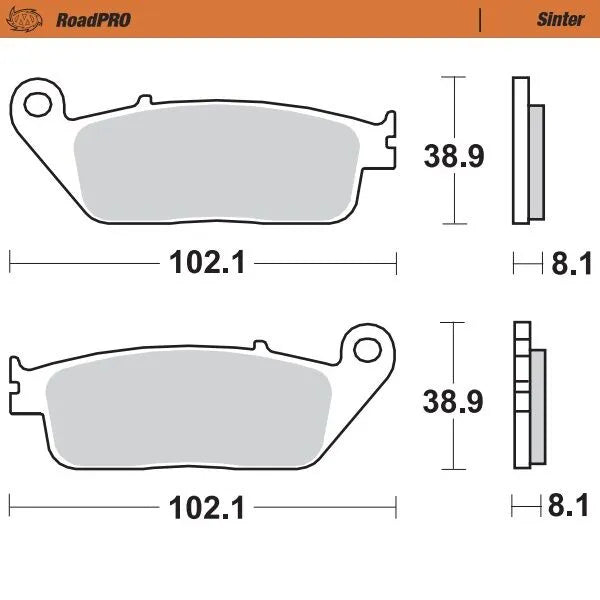 Moto-master Roadpro Sinter Scooter Brake Pads