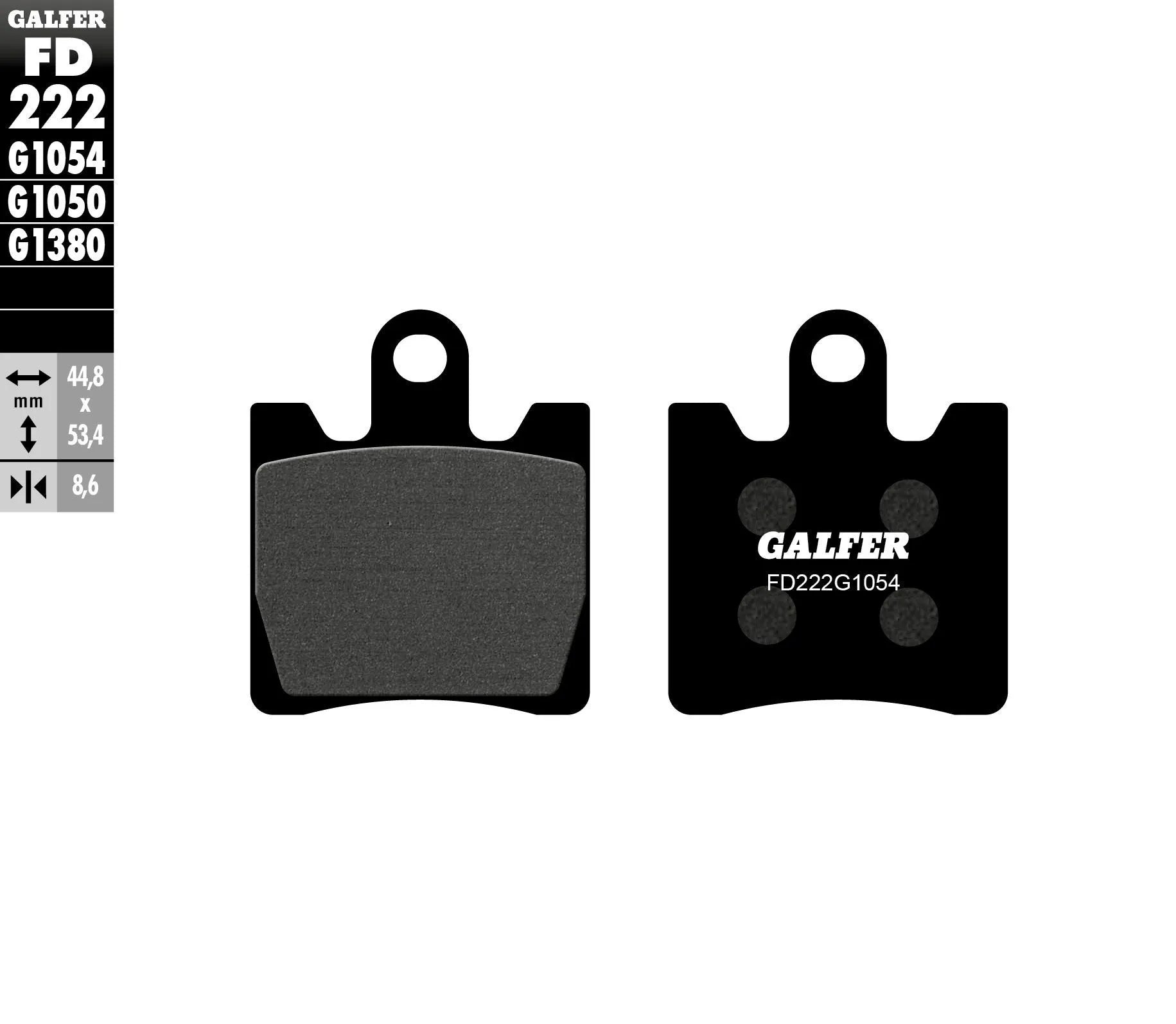 Galfer Semi-metallic Brake Pads For Oem Replacement
