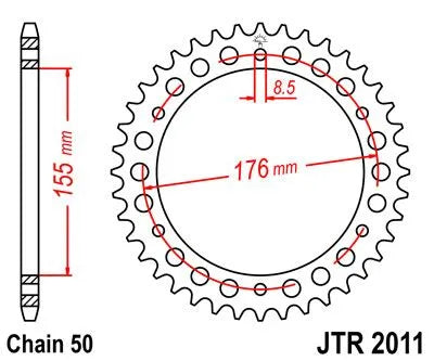 Jt Sprockets Stål Baghjul 530-46t