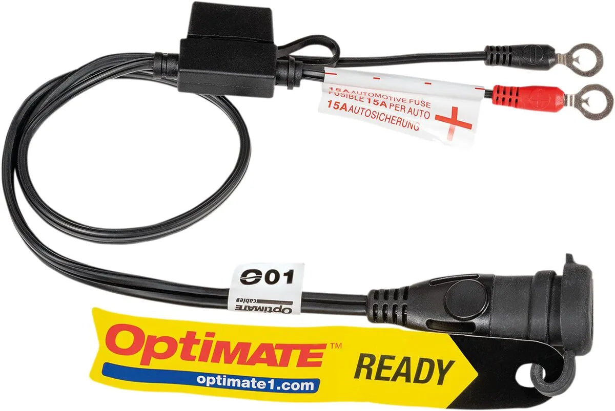 Tecmate Optimate batteriledning med ringterminal