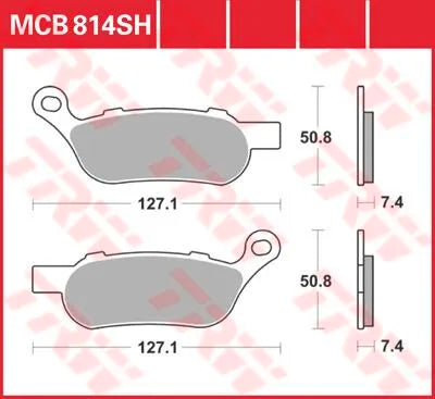 Trw Sh Series Sintered Metal Rear Brake Pads