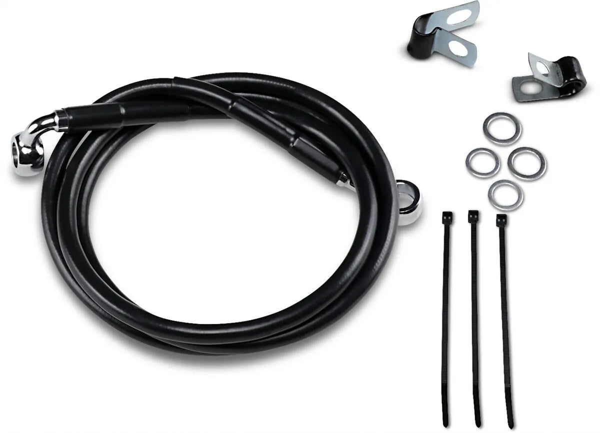 Drag Specialties Extended Brake Line Kit 49.25" Black