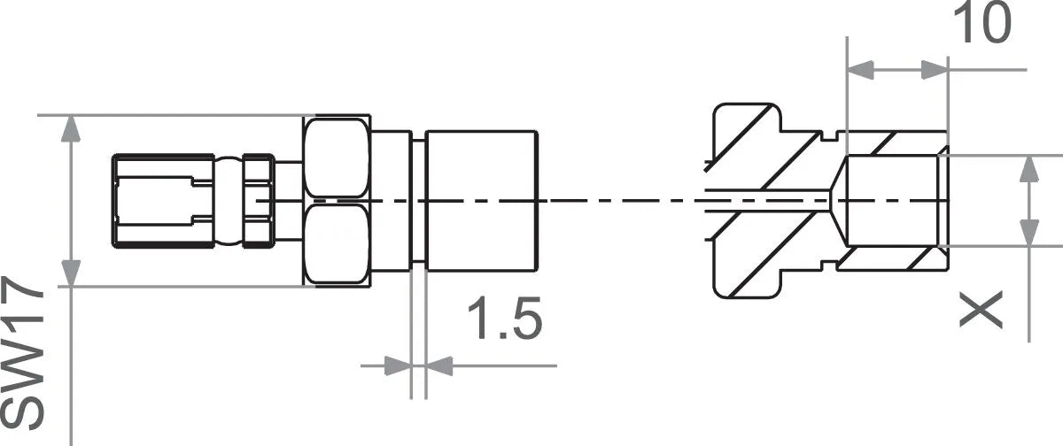 Trw Varioflex Fitting For M10 X 1.0 (Japanese) Female