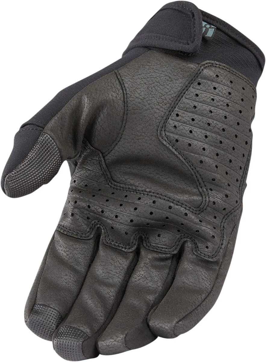 Icon Stormhawk™ Waterproof Motorcycle Gloves - Black/Gray
