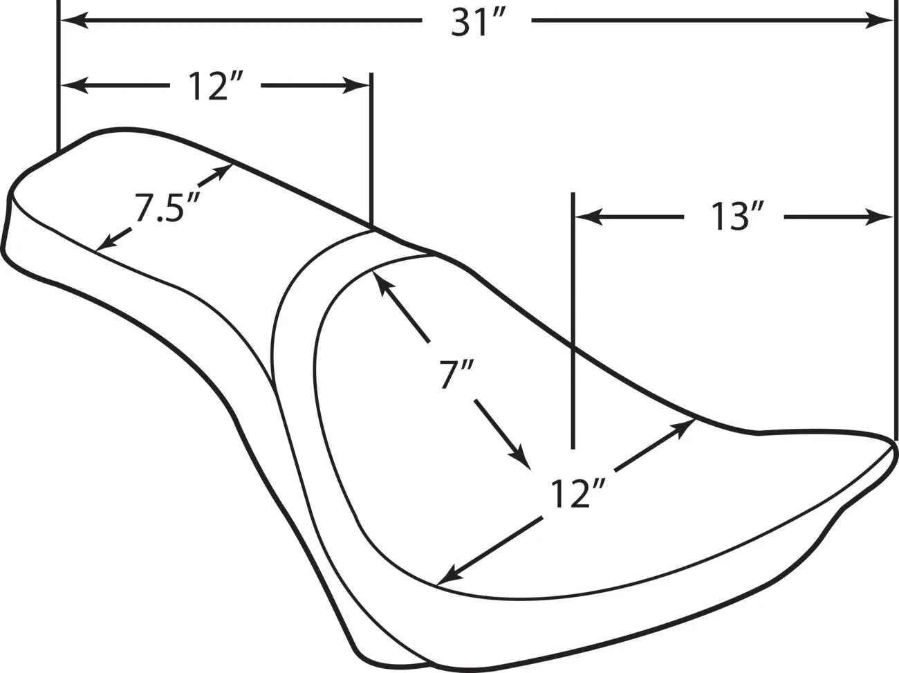 Drag Specialties Predator 2-up sæde