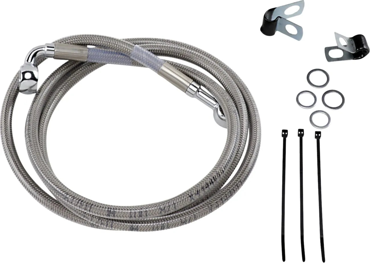 Drag Specialties Extended Stainless Steel Brake Line Kit