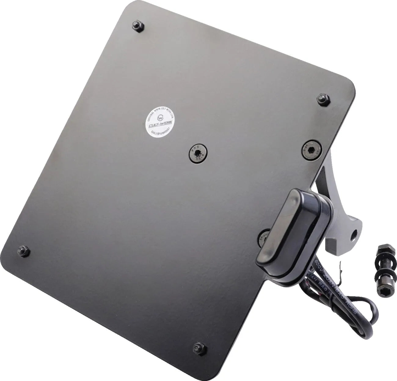 Cult Werk License Plate Holder - Black Powder-coated Steel