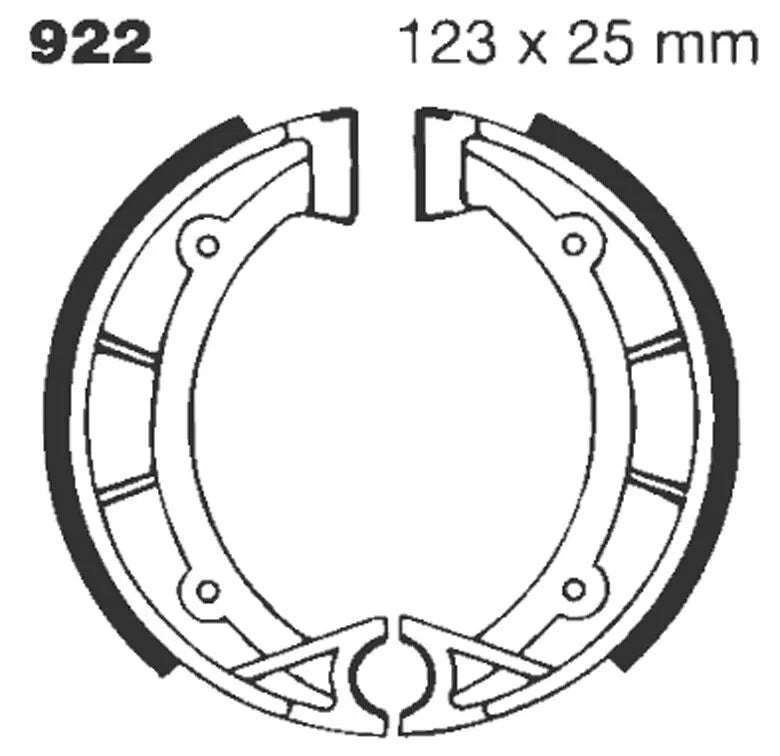 Ebc Standard Brake Shoes - Organic Base