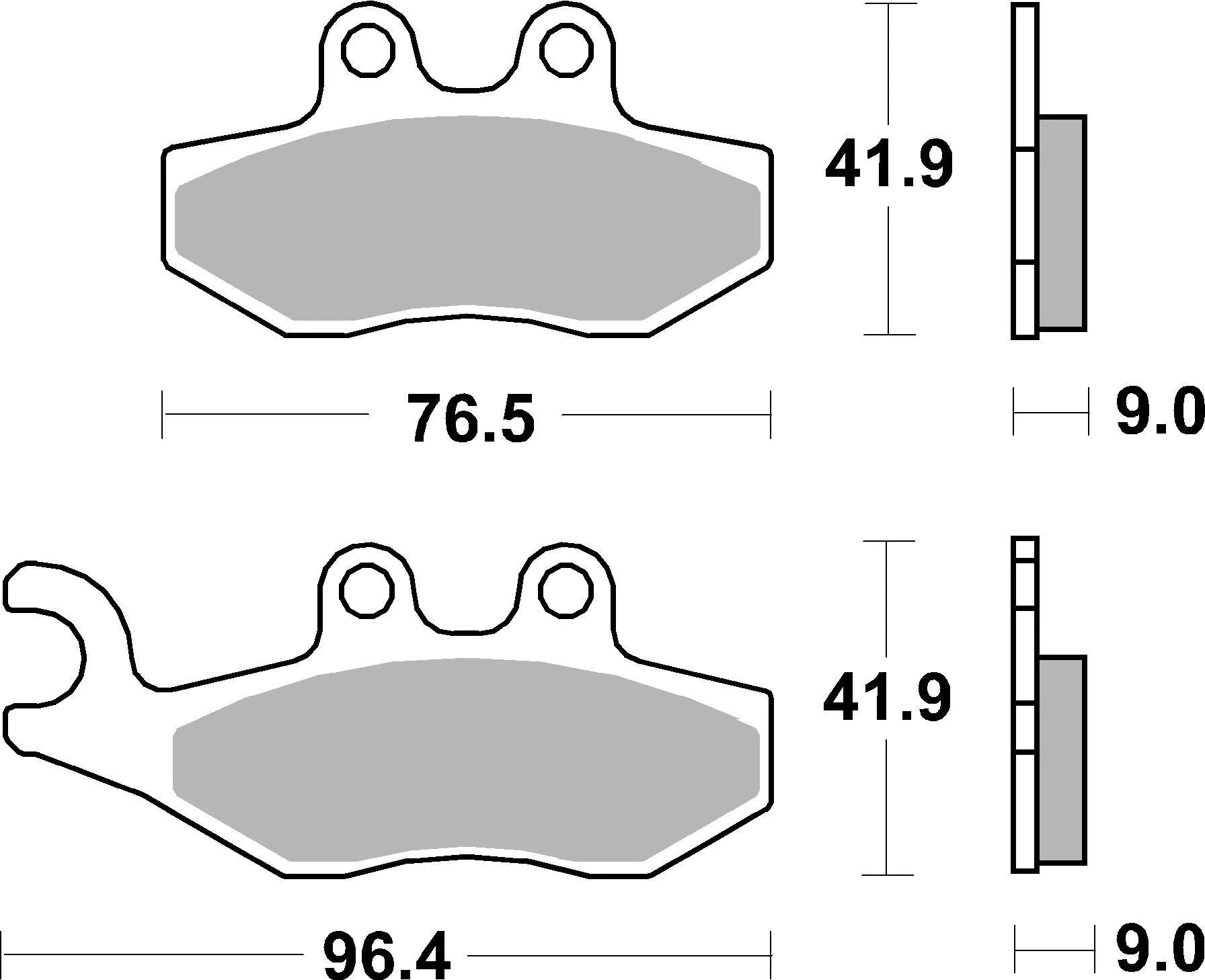 Sbs Ms Scooter Maxi Sintered Brake Pads