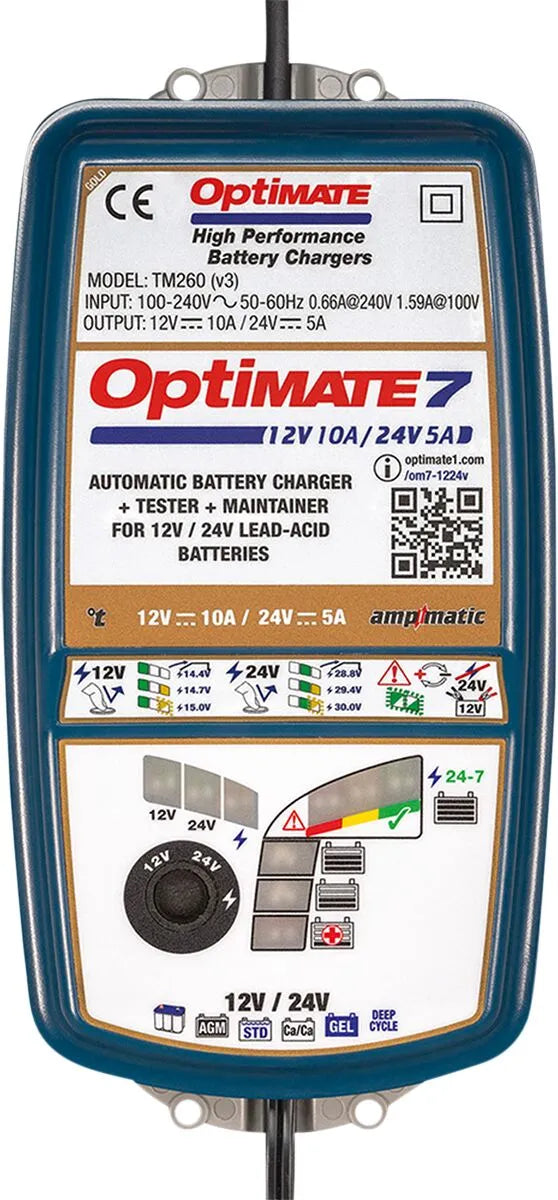 Tecmate Optimate 7 12v/24v batterioplader