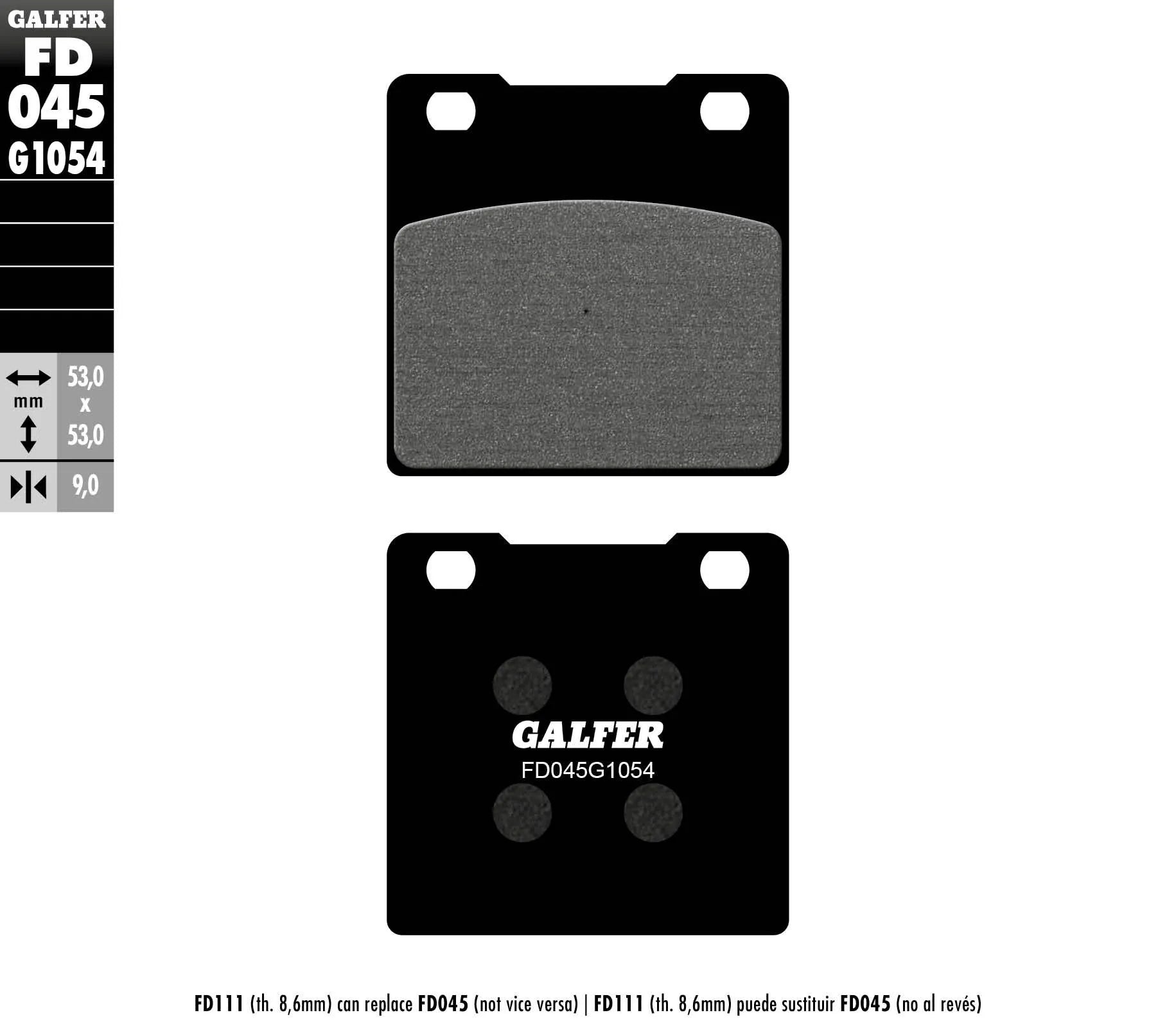 Galfer Semi-metallic Brake Pads For Oem Replacement
